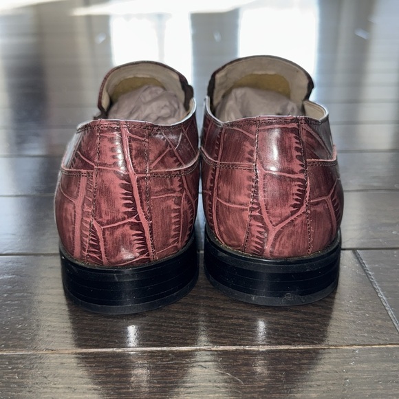 Stacy Adams Asher Men's Dress Shoes Square Toe Light Burgundy Size 10 - Picture 4 of 8